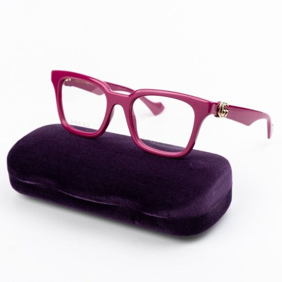 NEW Gucci GG1728O 004 Red Pink Square Women Eyeglasses - Picture 2 of 10